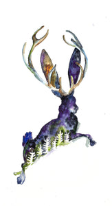 Quirk Jackalope Watercolor Print - Quirk Goods