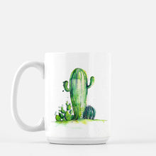 Load image into Gallery viewer, Aggressive Cucumber (Cactus) 15oz Mug - Quirk Goods