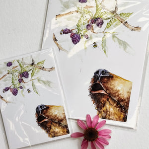 Blackberry Bear Watercolor Print - Quirk Goods